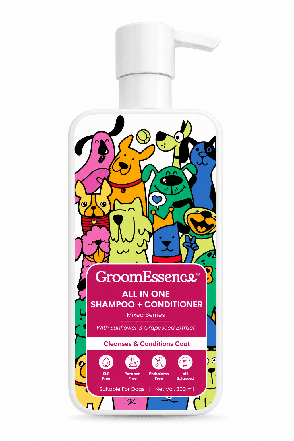 GroomEssence All in one shampoo + Conditioner - Mixed Berries